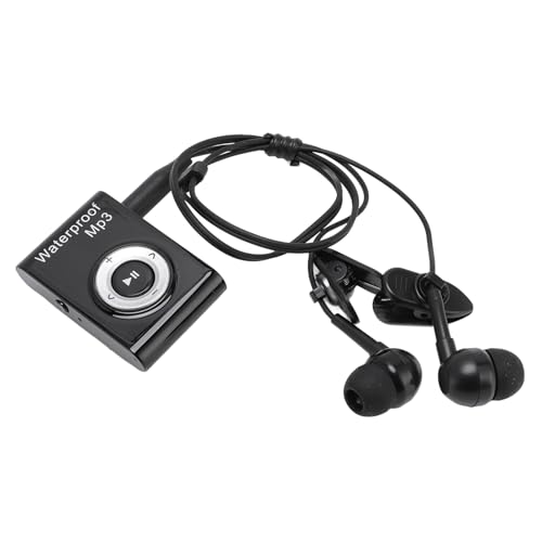 YUEHISY Schwimmen MP3-Player, wasserdichte Kopfhörer, 8 GB Multifunktional-Clip-Musik-Player, Unterwassersport-Ohrhörer Zum Schwimmen, Laufen, Radfahren, Fitnessstudio (Black) von YUEHISY