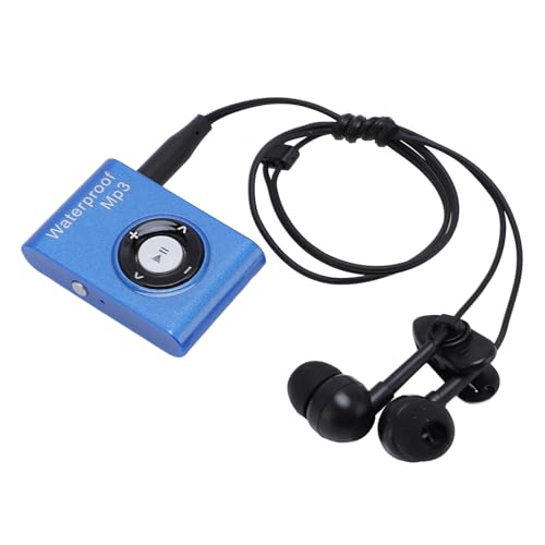 YUEHISY Schwimmen MP3-Player, wasserdichte Kopfhörer, 8 GB Multifunktional-Clip-Musik-Player, Unterwassersport-Ohrhörer Zum Schwimmen, Laufen, Radfahren, Fitnessstudio (Blue) von YUEHISY
