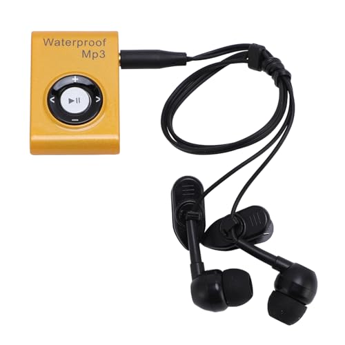 YUEHISY Schwimmen MP3-Player, wasserdichte Kopfhörer, 8 GB Multifunktional-Clip-Musik-Player, Unterwassersport-Ohrhörer Zum Schwimmen, Laufen, Radfahren, Fitnessstudio (ORANGE) von YUEHISY