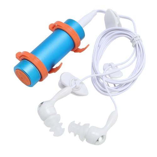 YUEHISY Schwimmkopfhörer, Wassersicherer MP3 -Player, 8 GB Unterwasser -Aluminium -Musiklayer, Unterwasserkopfhörer Zum Laufen, Radfahren (Blue) von YUEHISY
