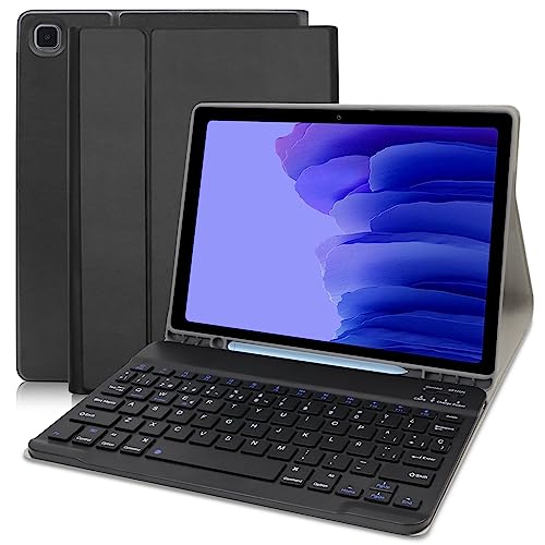 YUEJIDZ Keyboard Case for Samsung Galaxy Tab A7 10.4'' 2020 SM-T500/ T505/ T507 Spanish Layout, Black von YUEJIDZ