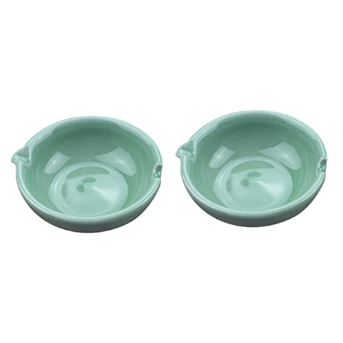 YUEKOPOU Keramik-Tintenstein mit, Chinesische Kalligraphie Ceramic Inkstone for Calligraphy - Chinese Duan Ink Plate, Ink Mixing Tray, Japandi Decor,(As Shownx2pcs) von YUEKOPOU