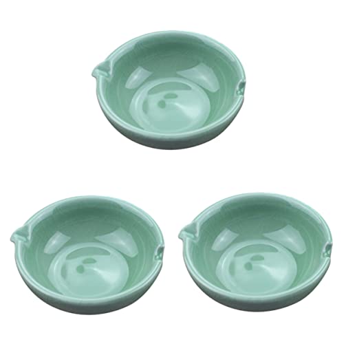 YUEKOPOU Keramik-Tintenstein mit, Chinesische Kalligraphie Ceramic Inkstone for Calligraphy - Chinese Duan Ink Plate, Ink Mixing Tray, Japandi Decor,(As Shownx3pcs) von YUEKOPOU