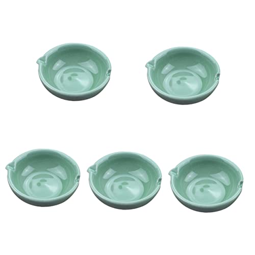 YUEKOPOU Keramik-Tintenstein mit, Chinesische Kalligraphie Ceramic Inkstone for Calligraphy - Chinese Duan Ink Plate, Ink Mixing Tray, Japandi Decor,(As Shownx5pcs) von YUEKOPOU