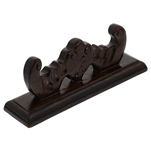 YUEKOPOU Keramik-Tintenstein mit, Chinesische Kalligraphie Chinese Brush Rack Wooden Pen Pillow,Retro Black Wood Design for Office Restaurant Use(As Shownx8pcs) von YUEKOPOU