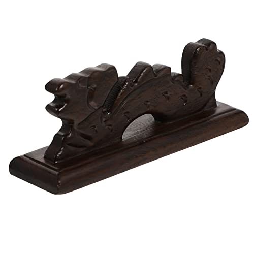 YUEKOPOU Keramik-Tintenstein mit, Chinesische Kalligraphie Chinese Brush Rack Wooden Pen Pillow,Retro Black Wood Design for Office Restaurant Use(Blackx8pcs) von YUEKOPOU