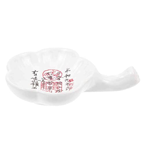 YUEKOPOU Keramik-Tintenstein mit, Chinesische Kalligraphie High-Quality Inkstone for Chinese Calligraphy - Ink Grinding Disc for Painting and Writing(Bianco) von YUEKOPOU