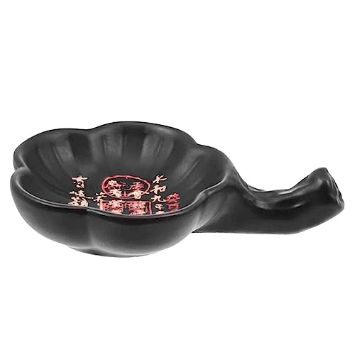 YUEKOPOU Keramik-Tintenstein mit, Chinesische Kalligraphie High-Quality Inkstone for Chinese Calligraphy - Ink Grinding Disc for Painting and Writing(Schwarz) von YUEKOPOU