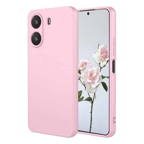 YUEQIAN Flüssig Silikon Hülle für Xiaomi Poco X7 Pro 5G, Ultradünn Liquid Gel Gummi TPU Bumper Stoßfest Schutzhülle, Kratzfestes Weiches Mikrofaserfutter Handyhülle. Pink von YUEQIAN