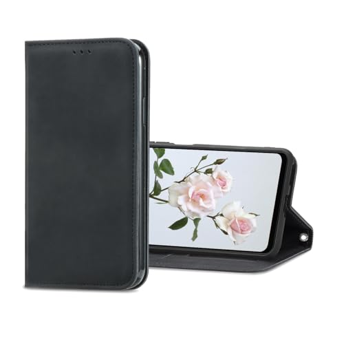 YUEQIAN Hülle für Xiaomi Poco X7 Pro 5G, Premium PU Leder Flip Geldbörse Handyhülle, mit [Kartenfach] [Magnetverschluss] [Klappbare Ständer] Stoßfestes Schutzhülle, Schwarz von YUEQIAN