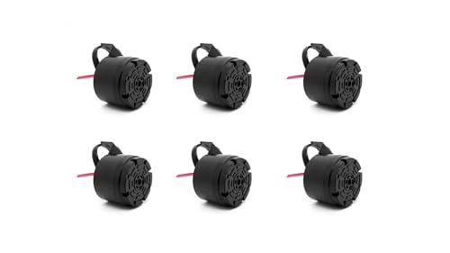 Yuesonic Universeller 12-24 V 100 dB wasserdichter Backup-Alarm (Schwarz, 6 Stück) von YUESONIC