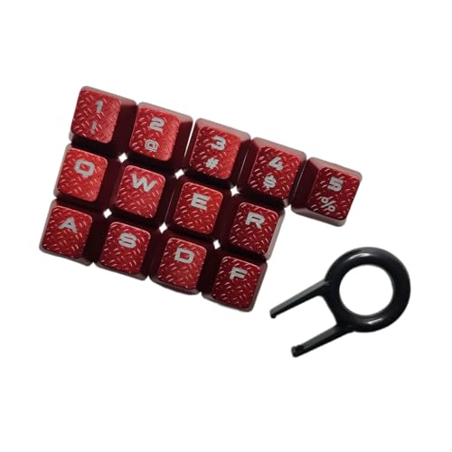 13 x rutschfeste strukturierte Tastenkappen für mechanische Tastaturen, perfekt für K70 RGBK70 K95 K90 Gaming-Programmierung von YUGSHNKFC
