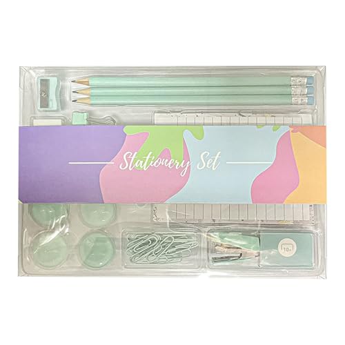 Binder-Clips, Cartoon-Notizbuch, multifunktionale Büroklammern, Radiergummi, Anspitzer, Bleistifte, Schule, Bürobedarf für Lehrer von YUGSHNKFC