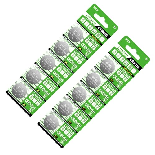 CR2016 Knopfbatterien, 3 V, für Haushaltsgeräte wie Alarme, Schrittzähler und LED-Licht, stabile Stromversorgung, 2 Blatt von YUGSHNKFC