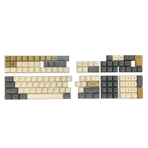 Ergonomische Tastenkappen, arabische Tastenkappe für 64/68/75/87/98/104/108 Tastatur-Enthusiasten, Tastenkappen für verbessertes Tippen von YUGSHNKFC