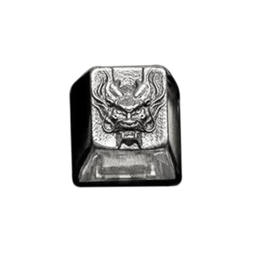 Farbige Drachen-Tastenkappe aus Messing mit detaillierter Gravur, perfekt für mechanische Desktop-Tastaturen von YUGSHNKFC