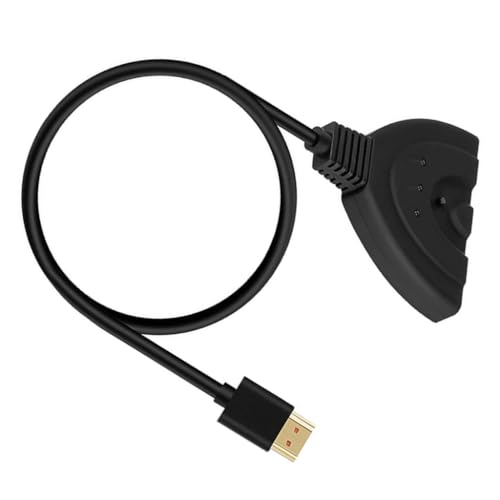 HDTV Switcher 3 in 1 Out 4K@60Hz 3 Way HDTV Switcher mit HDTV Kabel für Spielkonsole PC Monitore von YUGSHNKFC