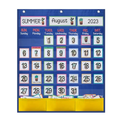 Monatskalender für Klassenzimmer und Zuhause, Kinderkalender Lernen mit 89 bunten Karten von YUGSHNKFC