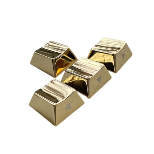 Richtungs-Tastenkappen aus Metall, Legierung, seitliche Gravur, Tastenkappen-Set für mechanische Tastaturen, ergonomische Gaming-Tastenkappen, 4 Stück von YUGSHNKFC