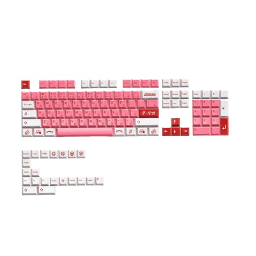 Sublimierte Tastenkappen für 125 Tasten, komfortables Sweetheart-Thema, japanische Tastenkappen für mechanische Tastaturen von YUGSHNKFC