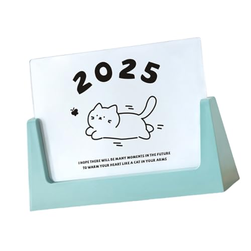 Tischkalender 2025 mit 12 Blatt Karton 2025 Akademischer Kalender Monatskalender Planer für die tägliche Monatsplanung von YUGSHNKFC