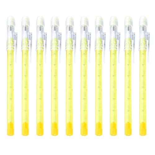 YUGSHNKFC 10-teiliges stapelbares Bleistift-Set, durchscheinende Mehrpunkt-Push-Bleistifte mit Radiergummis, Stapelspitzen-Bleistift-Set von YUGSHNKFC