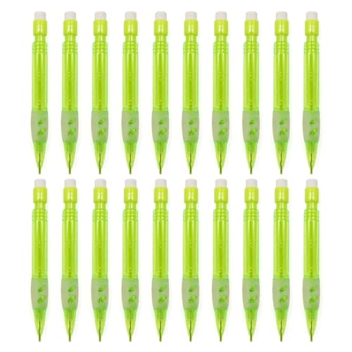 YUGSHNKFC 20 Stück kleine, kurze Druckbleistifte mit kleinem Radiergummi, 0,7 mm, Zeichnen, automatischer Bleistift zum Schreiben, Zeichnen, Skizzieren von YUGSHNKFC