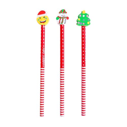 YUGSHNKFC 40-teiliges Weihnachtsmotiv-Bleistift mit Radiergummis, Weihnachts-Schreibwaren-Set, Weihnachts-Partytütenfüller von YUGSHNKFC