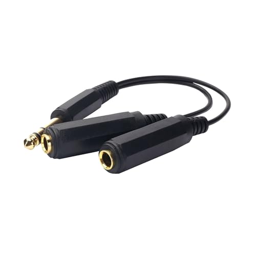 YUGSHNKFC 6 35 Mm 1/4 Zoll Stereo Stereo Stereo Für Zwei Weibliche Soundkabel Y Splitter Adapter Für Kopfhörer Und Lautsprecher von YUGSHNKFC