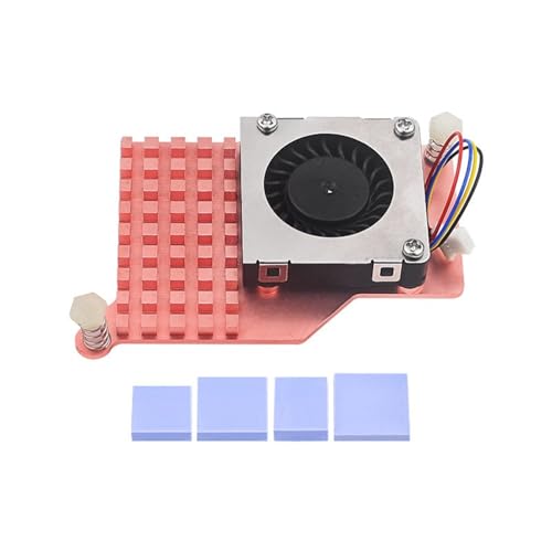 YUGSHNKFC Active Cooling Lüfter Full Kupfer Wärmekühlkühlungsflosse Verstellbarer PWN Lüfter Für RPI5 Kühler von YUGSHNKFC