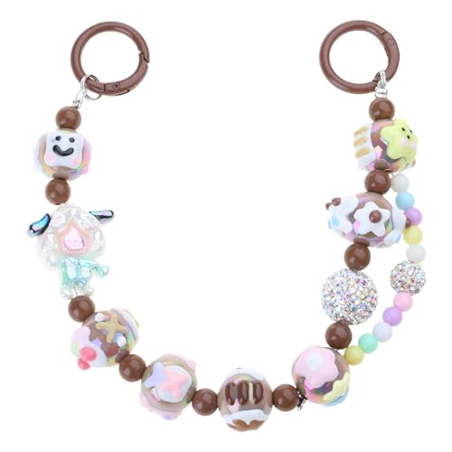 YUGSHNKFC Auffällige Mobilephone Kette Handgefertigte Perlen Handy Lanyard Für Frauen Mädchen Telefongurt Schmuckabfall Resistent von YUGSHNKFC