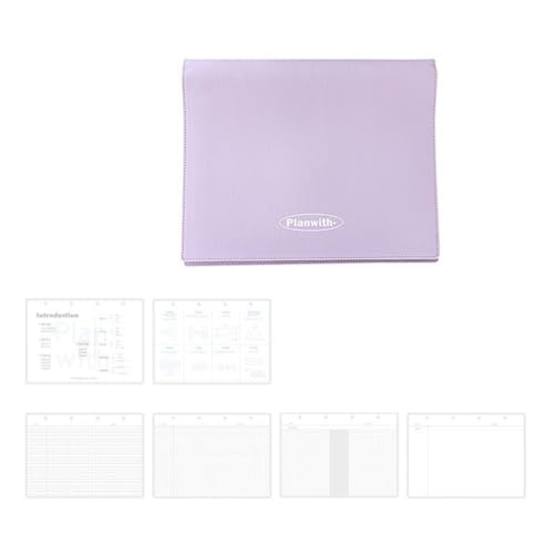 YUGSHNKFC Binder Planer Leder Notizbuch Journal Akademischer Planer Notizblöcke Terminkalender Notizbuch, 68 Seiten Raster/Gepunktet/Liniert von YUGSHNKFC