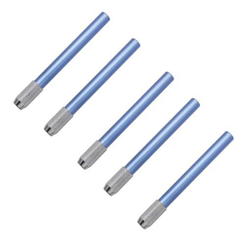 YUGSHNKFC Bleistiftverlängerer aus Aluminium, verschiedene Farben, Metall-Bleistiftverlängerung, Halter für Buntstifte in normaler Größe, 5 Stück von YUGSHNKFC