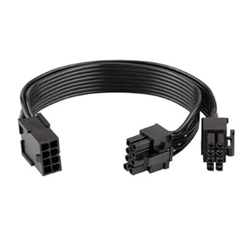 YUGSHNKFC GPU 8Pin Stromkabelgrafikkarte Modular Kabel 8Pin Frauen Bis Zwei 8 Pin 6+2Pin Männliches Kabel 22 cm von YUGSHNKFC