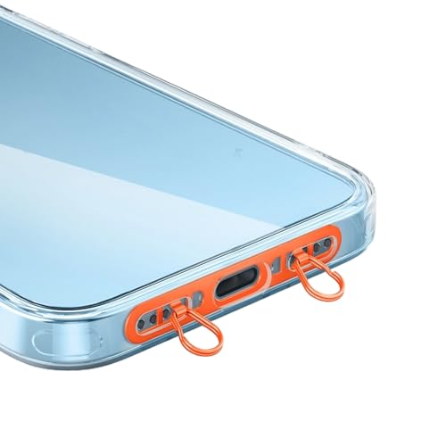 YUGSHNKFC Handy-Schlüsselband mit Doppelhaken, seitliche Halterung, Metall-Lanyard-Clip mit zwei Ringen, korrosionsbeständiger Clip für Handy von YUGSHNKFC