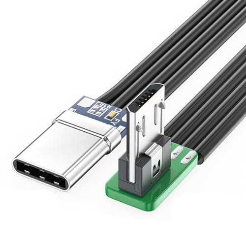 YUGSHNKFC Kurzes USBC Flat Thin Ribbon FPC Kabel USB Typc 90 Grad Bis MicroUSB Für Daten Und Ladung YUGSHNKFC Kurzes USBC Flat Thin Ribbon FPC Kabel USB Typc 90 Grad Bis MicroUSB Für Daten Und Ladung von YUGSHNKFC