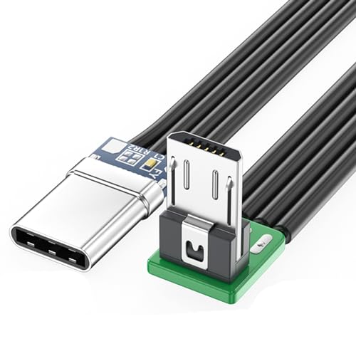 YUGSHNKFC Kurzes USBC Flat Thin Ribbon FPC Kabel USB Typc 90 Grad Bis MicroUSB Für Daten Und Ladung von YUGSHNKFC