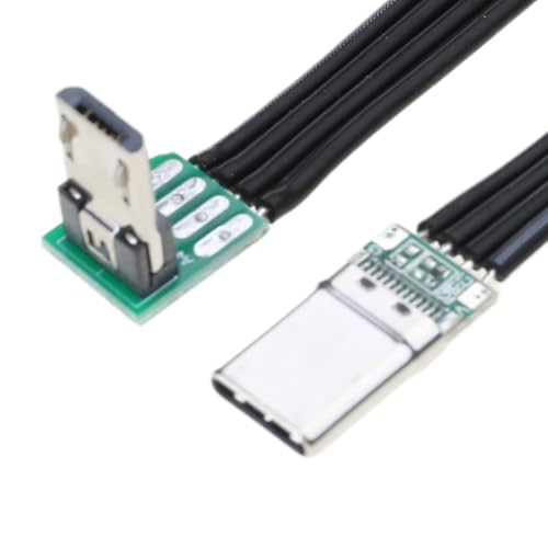 YUGSHNKFC Kurzes USBC Flat Thin Ribbon FPC Kabel USB Typc 90 Grad Bis MicroUSB Für Daten Und Ladung YUGSHNKFC Kurzes USBC Flat Thin Ribbon FPC Kabel USB Typc 90 Grad Bis MicroUSB Für Daten Und Ladung von YUGSHNKFC