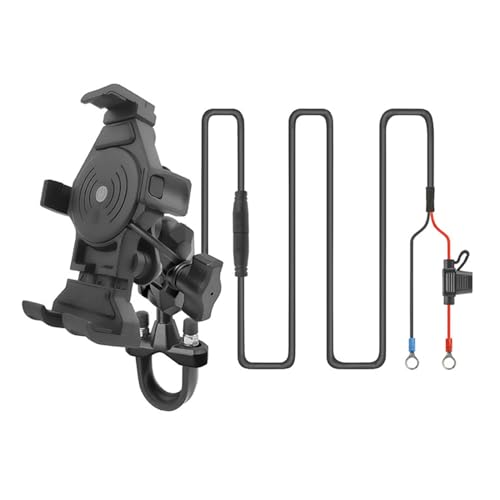YUGSHNKFC Motorrad-Handyhalterung mit eingebauter stabiler und Handyhalterung von YUGSHNKFC