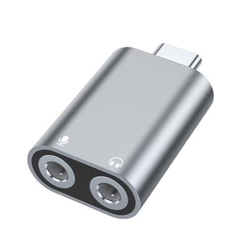 YUGSHNKFC MultiDevice Musik-Sharing-Adapter, USB C auf zwei 3,5-mm-Buchsen, USB-C-Doppel-Kopfhörer-Splitter für Typ-C-Geräte von YUGSHNKFC