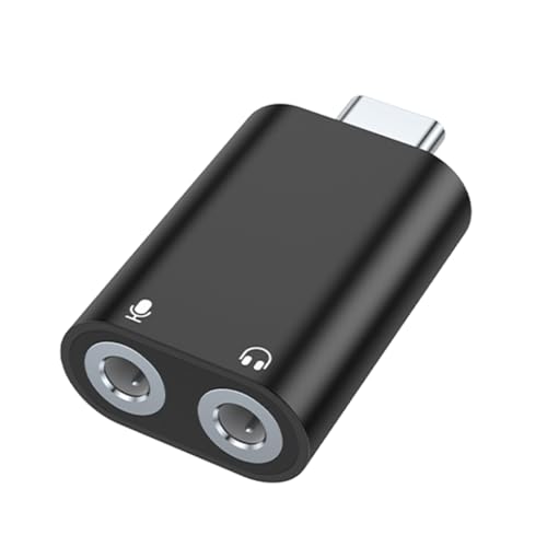 YUGSHNKFC MultiDevice Musik-Sharing-Adapter, USB C auf zwei 3,5-mm-Buchsen, USB-C-Doppel-Kopfhörer-Splitter für Typ-C-Geräte von YUGSHNKFC