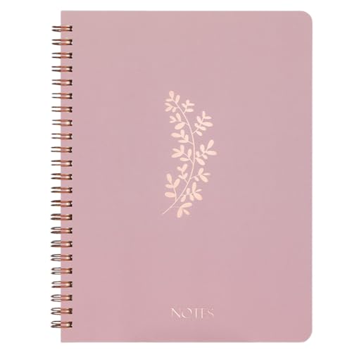 YUGSHNKFC Notizbuch mit Doppelspulenbindung, Business-Tagebuch mit Tasche, 20,3 x 16,5 cm, Spiralbindung, Notizblöcke, 160 Seiten, breit liniert von YUGSHNKFC
