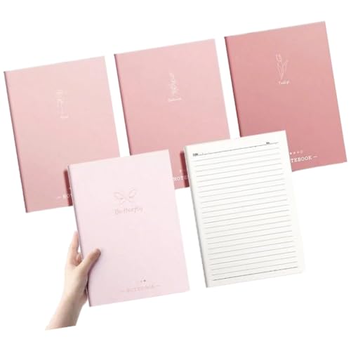 YUGSHNKFC Notizbücher mit Softcover, 80 Seiten, breit liniert, 17,8 x 25,4 cm, College-Notizblöcke für Büro, Schule, 4 Stück von YUGSHNKFC