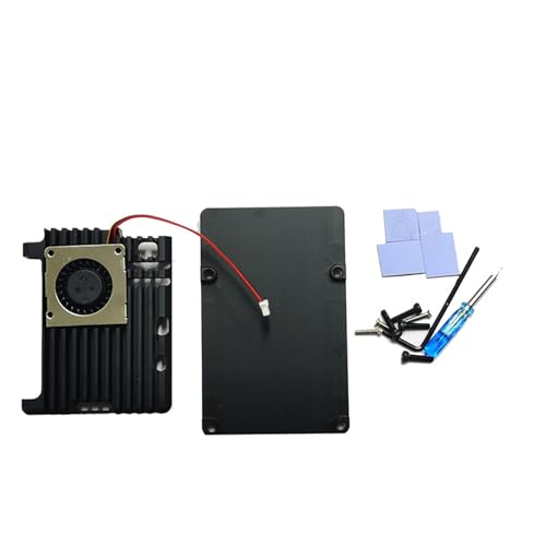 YUGSHNKFC Schlankes Aluminiumgehäuse Mit Lüfter Für Raspberry 5 Erweitertes Kühlendes Benutzerfreundliches Design Für Projekt Für Heimautomatisierung von YUGSHNKFC