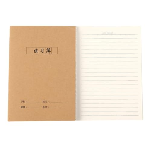 YUGSHNKFC Softcover-Notizbuch, 72 Seiten, kariert, liniert oder unliniert, Übungs-Notizblöcke für Büro, Schule, 140 x 200 mm von YUGSHNKFC