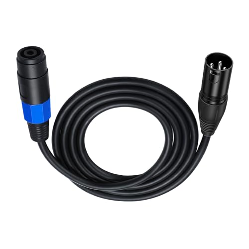 YUGSHNKFC Speakon Mit Kabel Speak On Weiblich Zu 3Pin Männliche Verlängerungskabel Kabel Mikrofon 3-Stift Verbindungsadapter von YUGSHNKFC