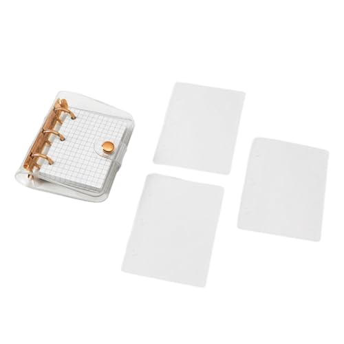 YUGSHNKFC Taschennotizbuch, 3 Ringe, Notizblöcke, Memobook, kleines Notizbuch, Planer, 80 Blatt, gerastert für die tägliche Planung von YUGSHNKFC