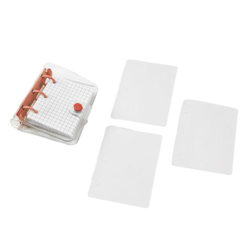 YUGSHNKFC Taschennotizbuch, 3 Ringe, Notizblöcke, Memobook, kleines Notizbuch, Planer, 80 Blatt, gerastert für die tägliche Planung von YUGSHNKFC