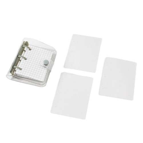 YUGSHNKFC Taschennotizbuch, 3 Ringe, Notizblöcke, Memobook, kleines Notizbuch, Planer, 80 Blatt, gerastert für die tägliche Planung von YUGSHNKFC