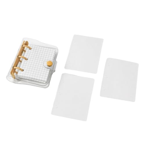 YUGSHNKFC Taschennotizbuch, 3 Ringe, Notizblöcke, Memobook, kleines Notizbuch, Planer, 80 Blatt, gerastert für die tägliche Planung von YUGSHNKFC